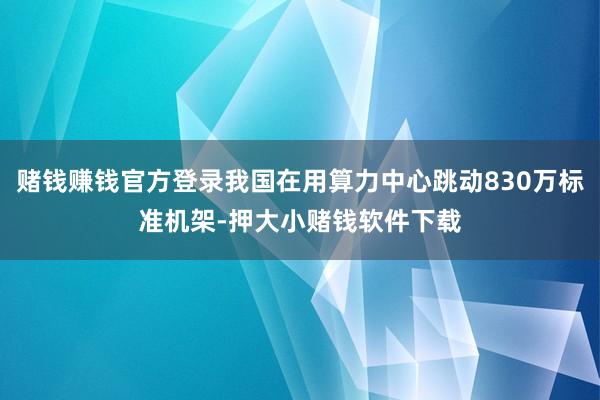 赌钱赚钱官方登录我国在用算力中心跳动830万标准机架-押大小赌钱软件下载