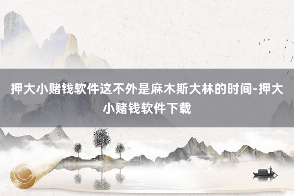 押大小赌钱软件这不外是麻木斯大林的时间-押大小赌钱软件下载