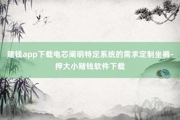 赌钱app下载电芯阐明特定系统的需求定制坐褥-押大小赌钱软件下载