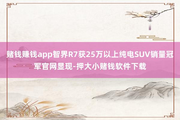 赌钱赚钱app智界R7获25万以上纯电SUV销量冠军　　官网显现-押大小赌钱软件下载