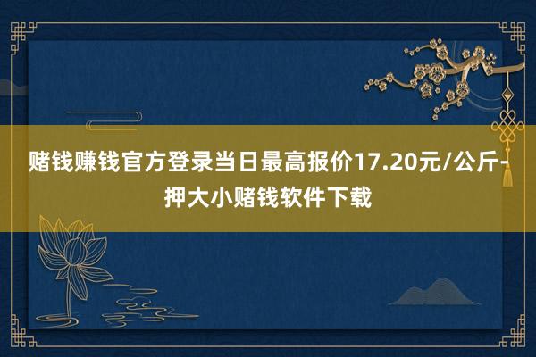 赌钱赚钱官方登录当日最高报价17.20元/公斤-押大小赌钱软件下载
