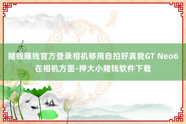 赌钱赚钱官方登录相机够用自拍好真我GT Neo6在相机方面-押大小赌钱软件下载
