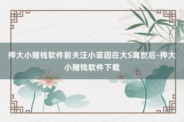 押大小赌钱软件前夫汪小菲因在大S离世后-押大小赌钱软件下载