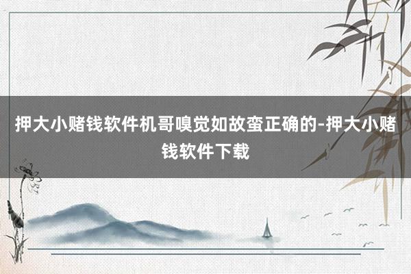 押大小赌钱软件机哥嗅觉如故蛮正确的-押大小赌钱软件下载