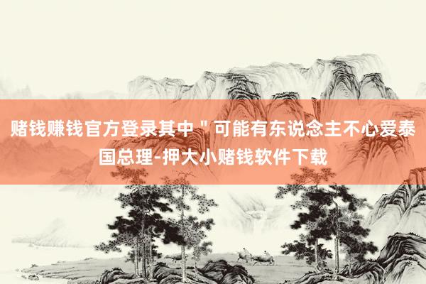 赌钱赚钱官方登录其中＂可能有东说念主不心爱泰国总理-押大小赌钱软件下载