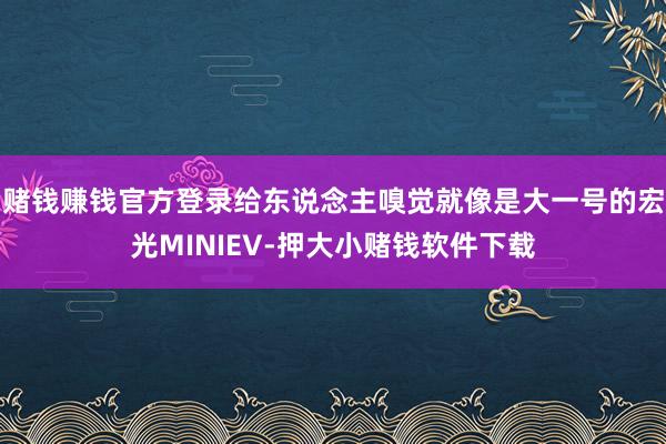 赌钱赚钱官方登录给东说念主嗅觉就像是大一号的宏光MINIEV-押大小赌钱软件下载