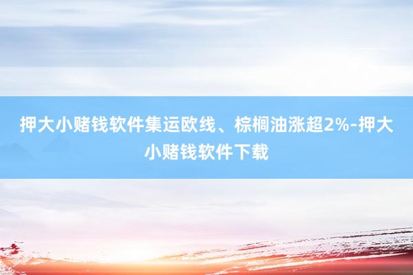 押大小赌钱软件集运欧线、棕榈油涨超2%-押大小赌钱软件下载