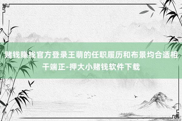 赌钱赚钱官方登录王萌的任职履历和布景均合适相干端正-押大小赌钱软件下载