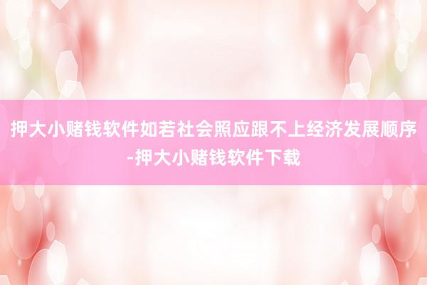 押大小赌钱软件如若社会照应跟不上经济发展顺序-押大小赌钱软件下载