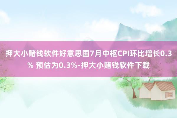 押大小赌钱软件好意思国7月中枢CPI环比增长0.3% 预估为0.3%-押大小赌钱软件下载